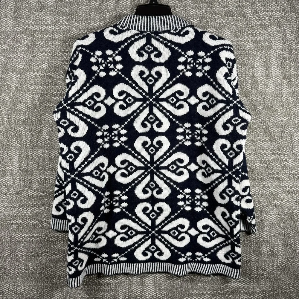 Vintage Carriage Court Sport Crewneck Sweater Women Petite Large Fair Isle Chunk